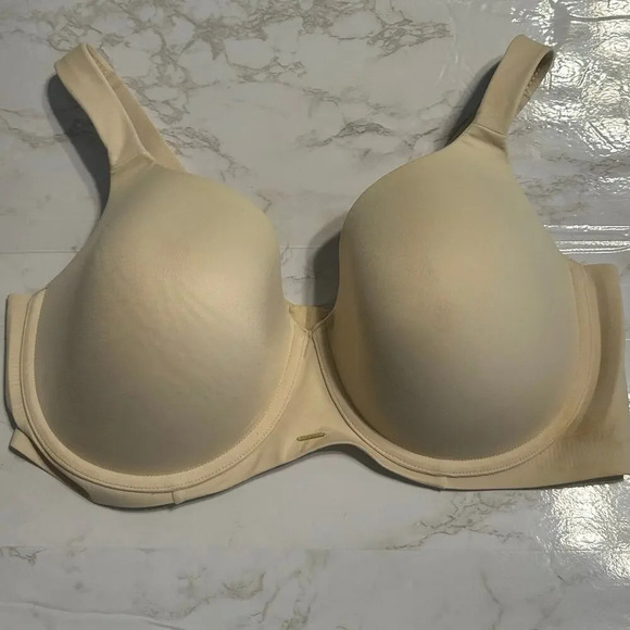 Cacique Lightly Lined Balconette Underwire Bra Size 42F Beige Neutral - Picture 1 of 5